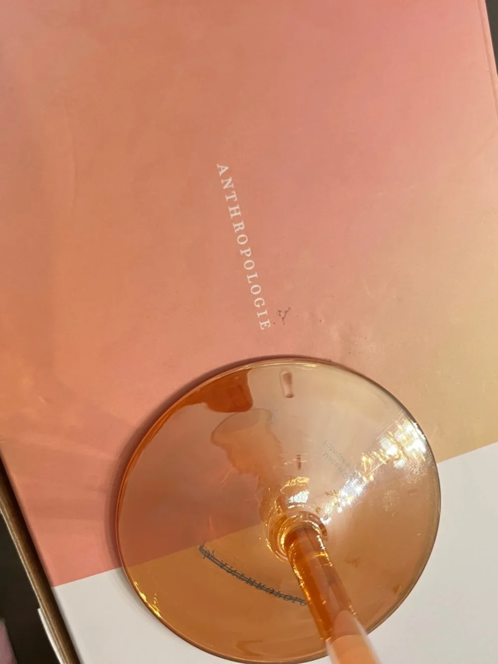 NWT Anthropologie The Zaza Collection Set of 2 Honey Colored Martini Glasses - Picture 7 of 7